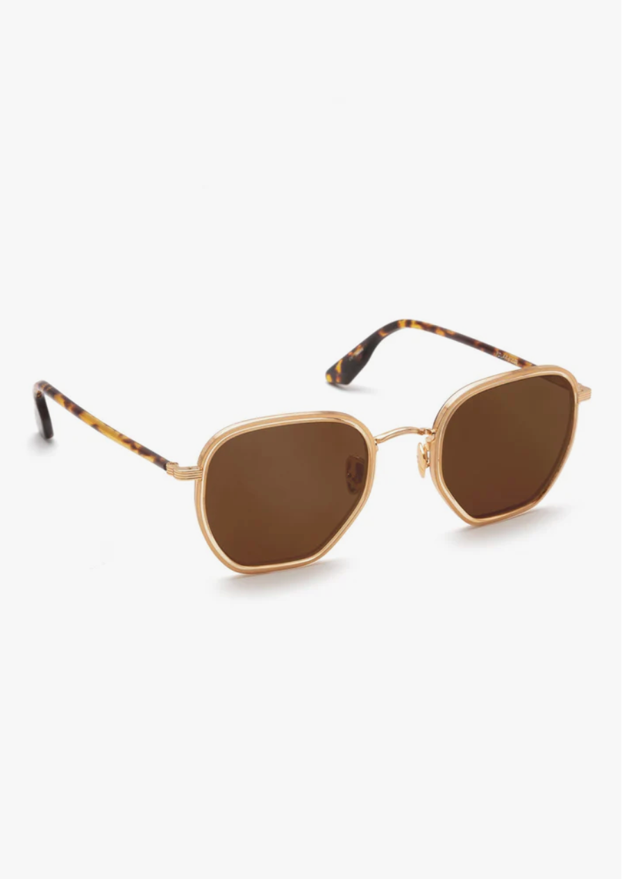Pascal Sunglasses - 18K Titatium/Champagne/Rue Tortoise Polarized
