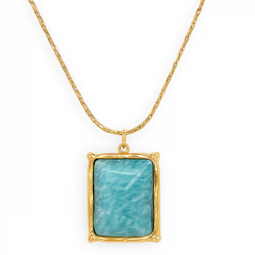 Winnie Amazonite Necklace - Gold
