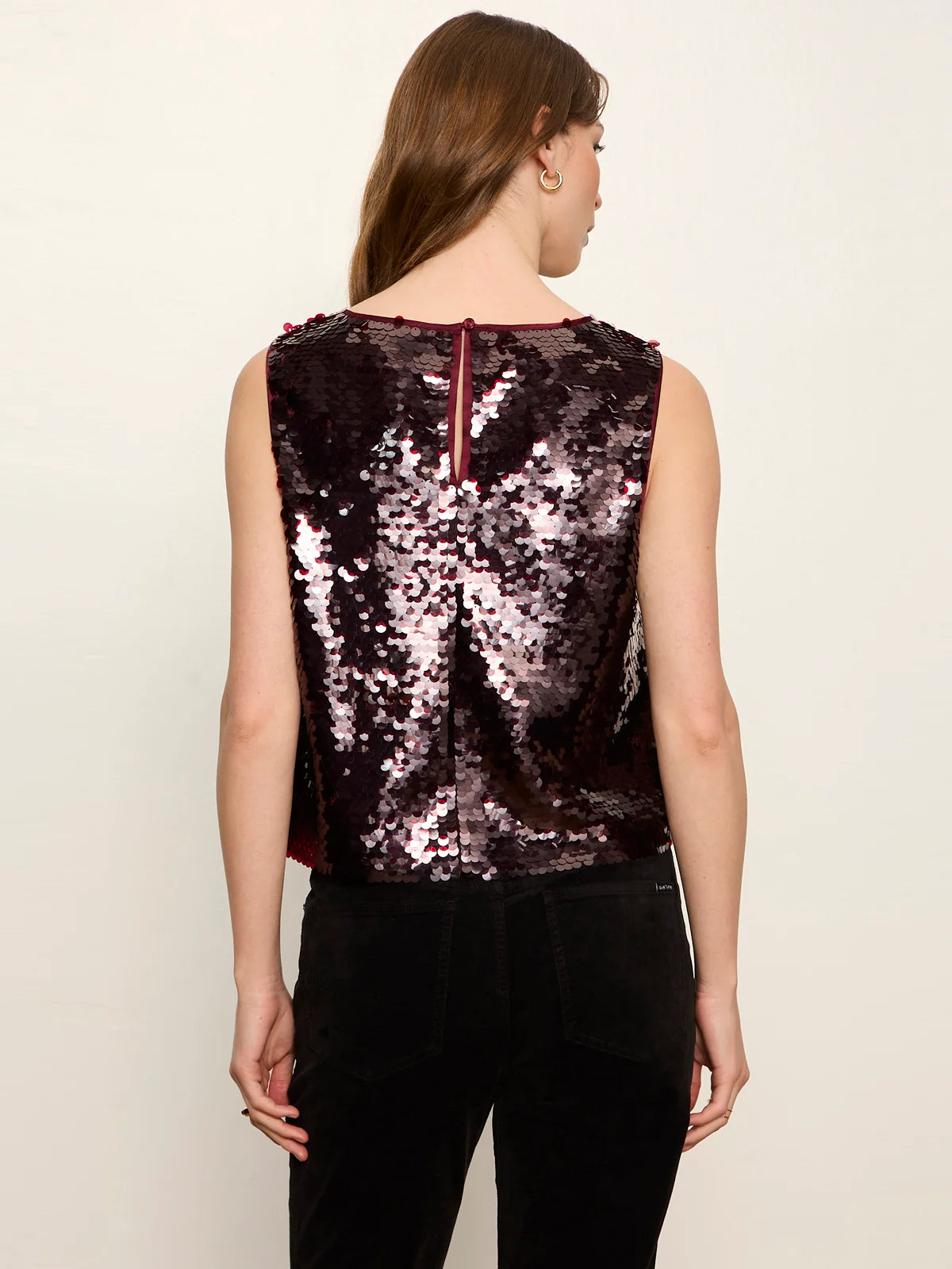 Desired Pailette Shell - Bordeaux
