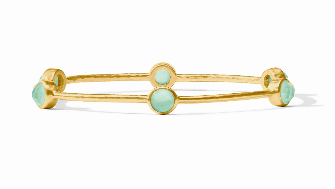 Milano Luxe Bangle - Iridescent Aquamarine - S