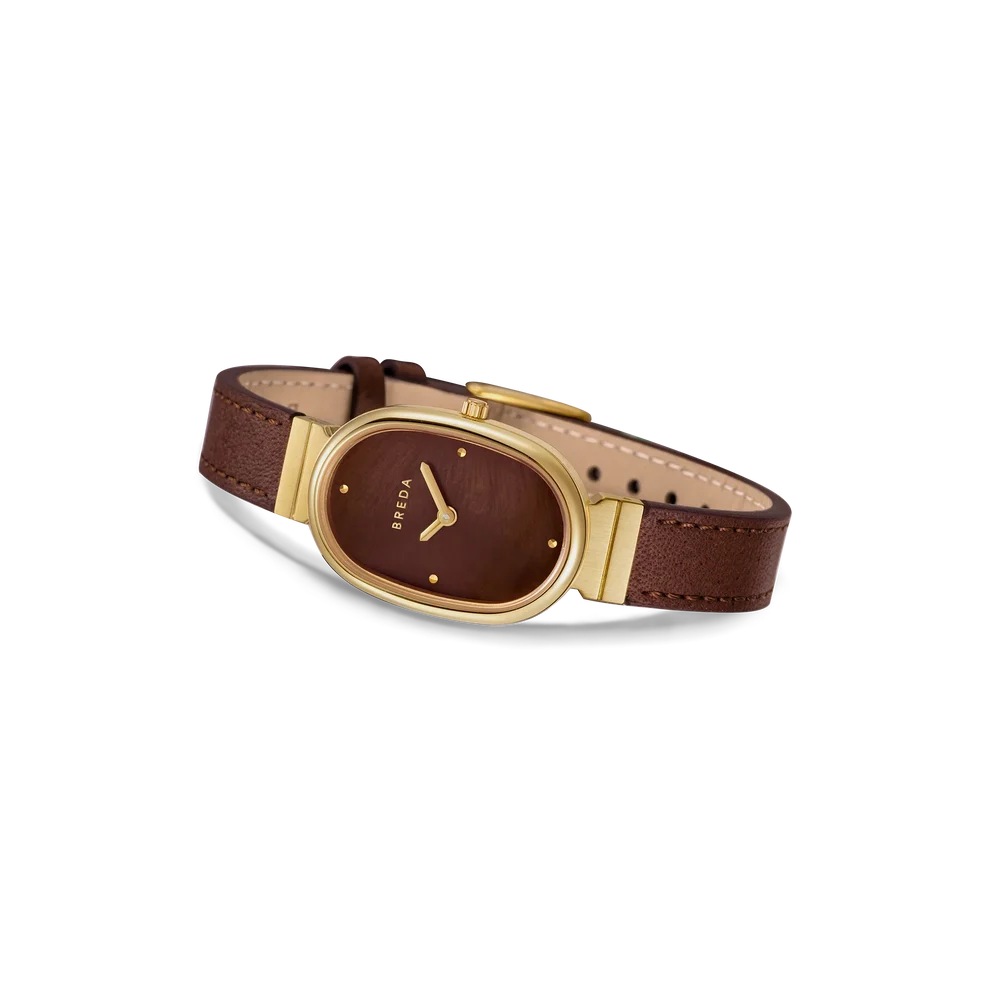 Jane Leather Watch - Gold/Brown