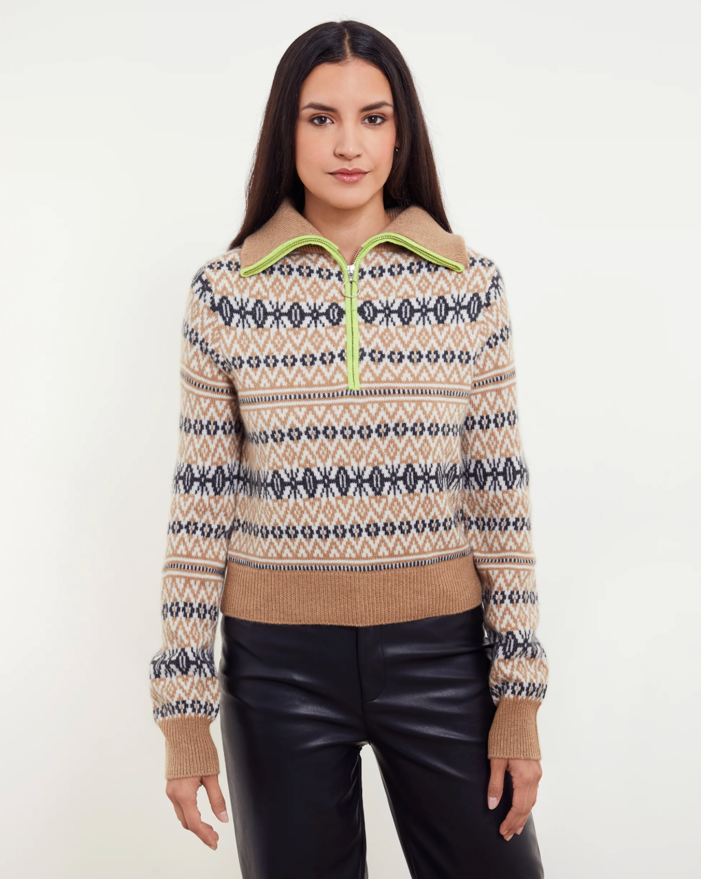Asher Fairisle Qrt Zip