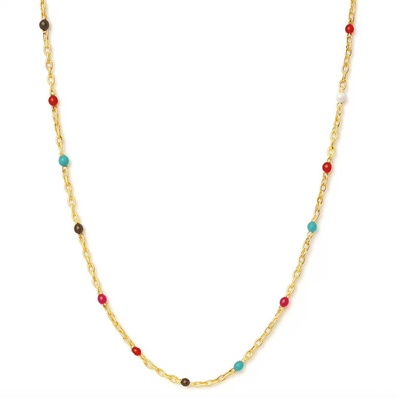 Gwen Beaded Necklace - Gold