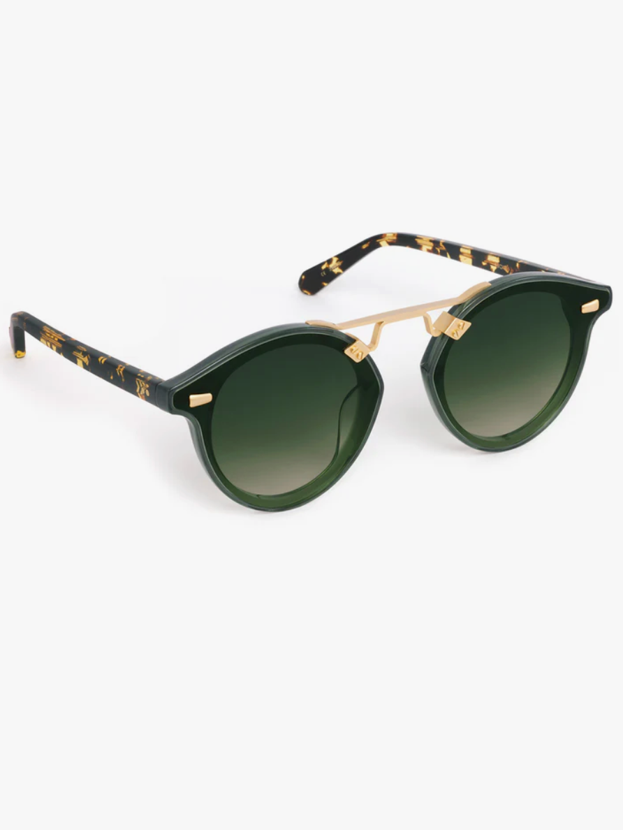 STL Nylon Sunglasses - Bottle Green/Zulu 18K