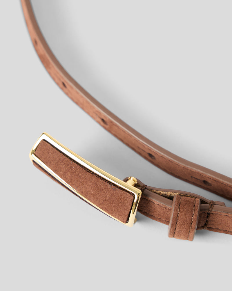 Jonah Nubuck Belt - Brownie Gold