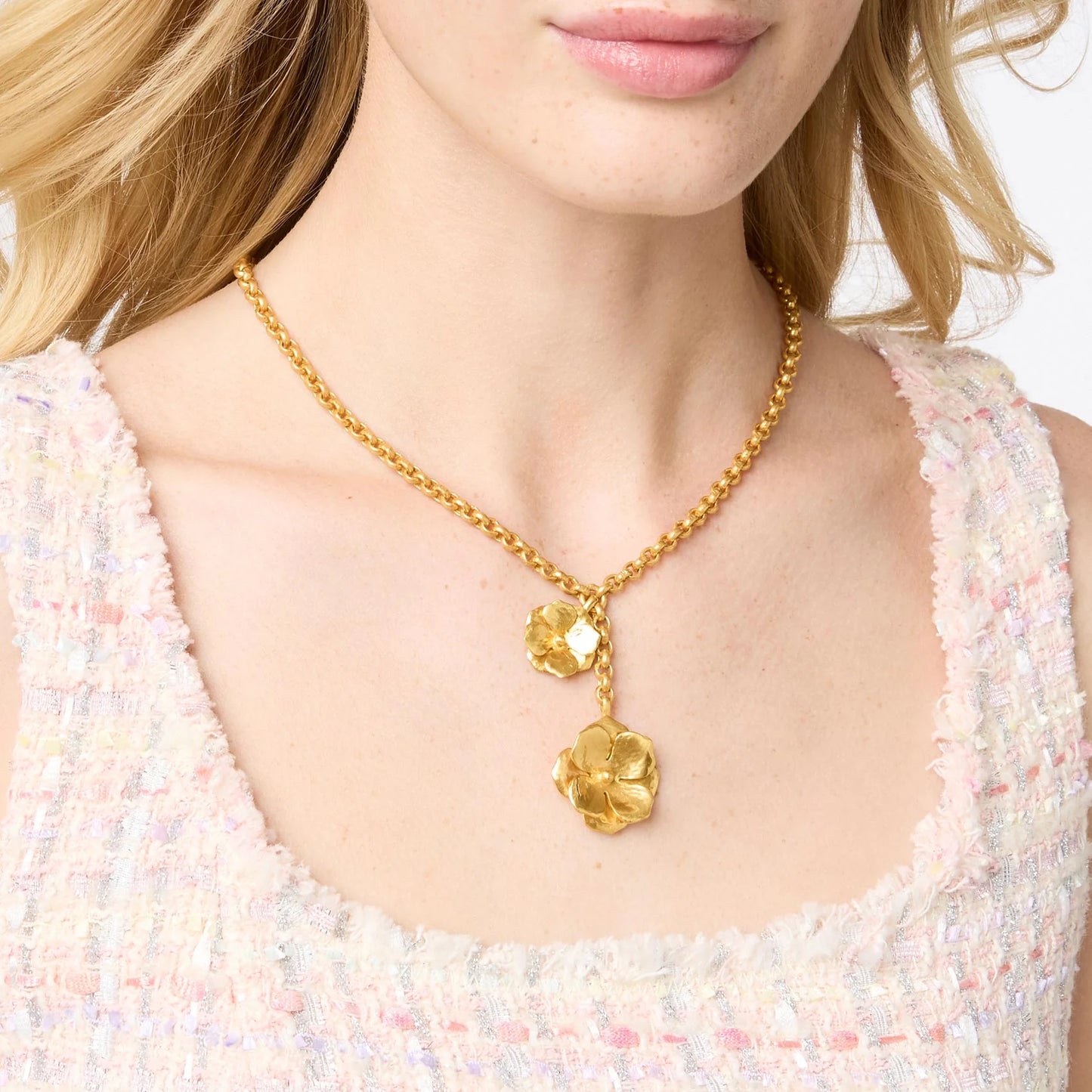 Bloom Lariat Necklace - Gold