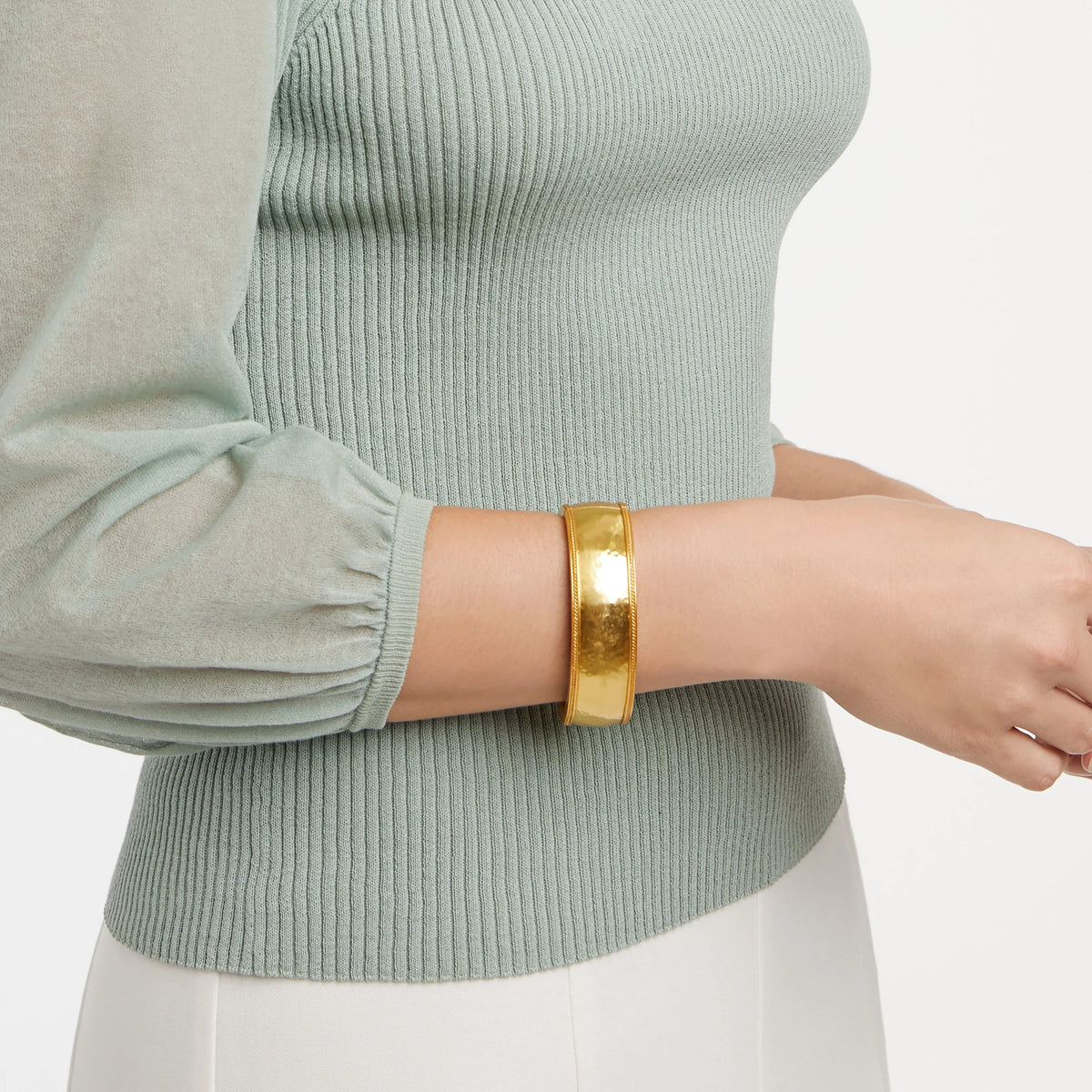 Cannes Statement Hinge Bangle - Gold