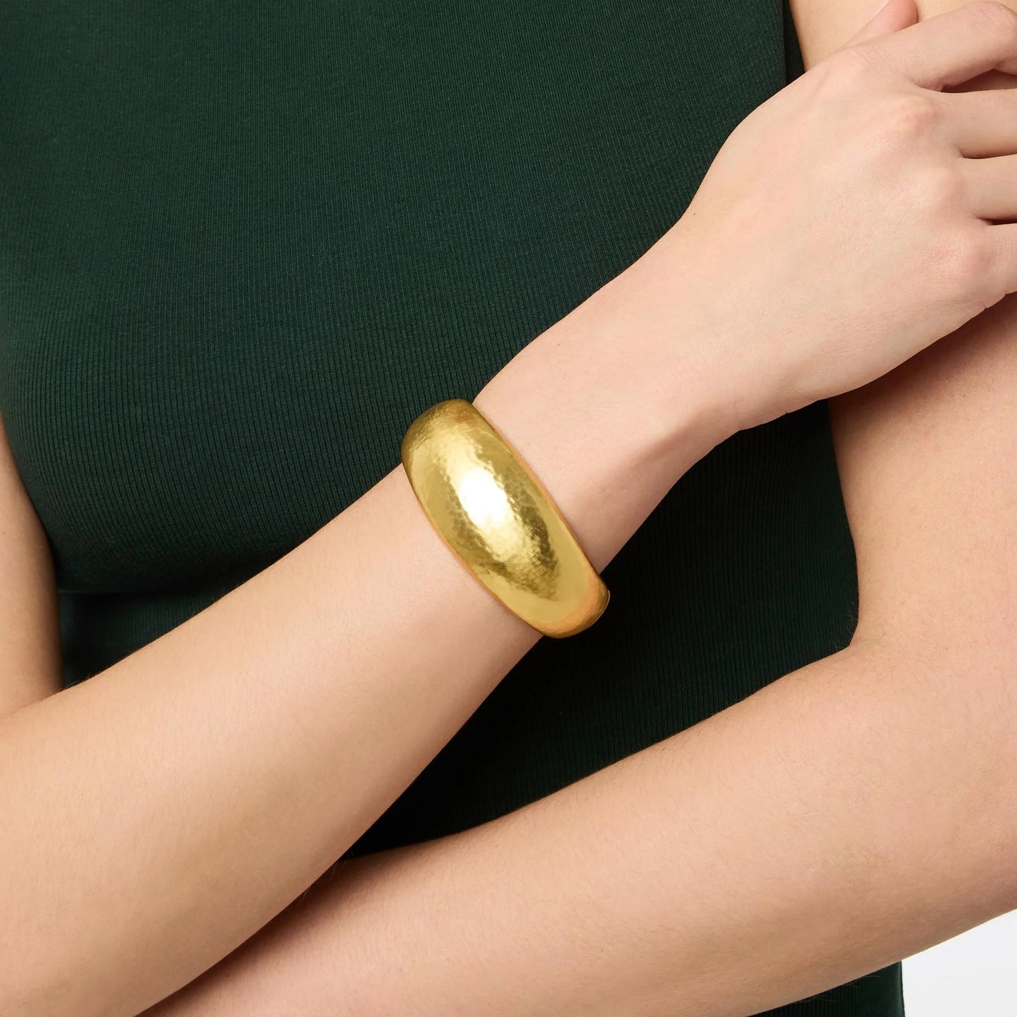 Catalina Statement Hinge Bangle - Gold