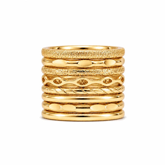 Riviera Ring Set - Gold - 8