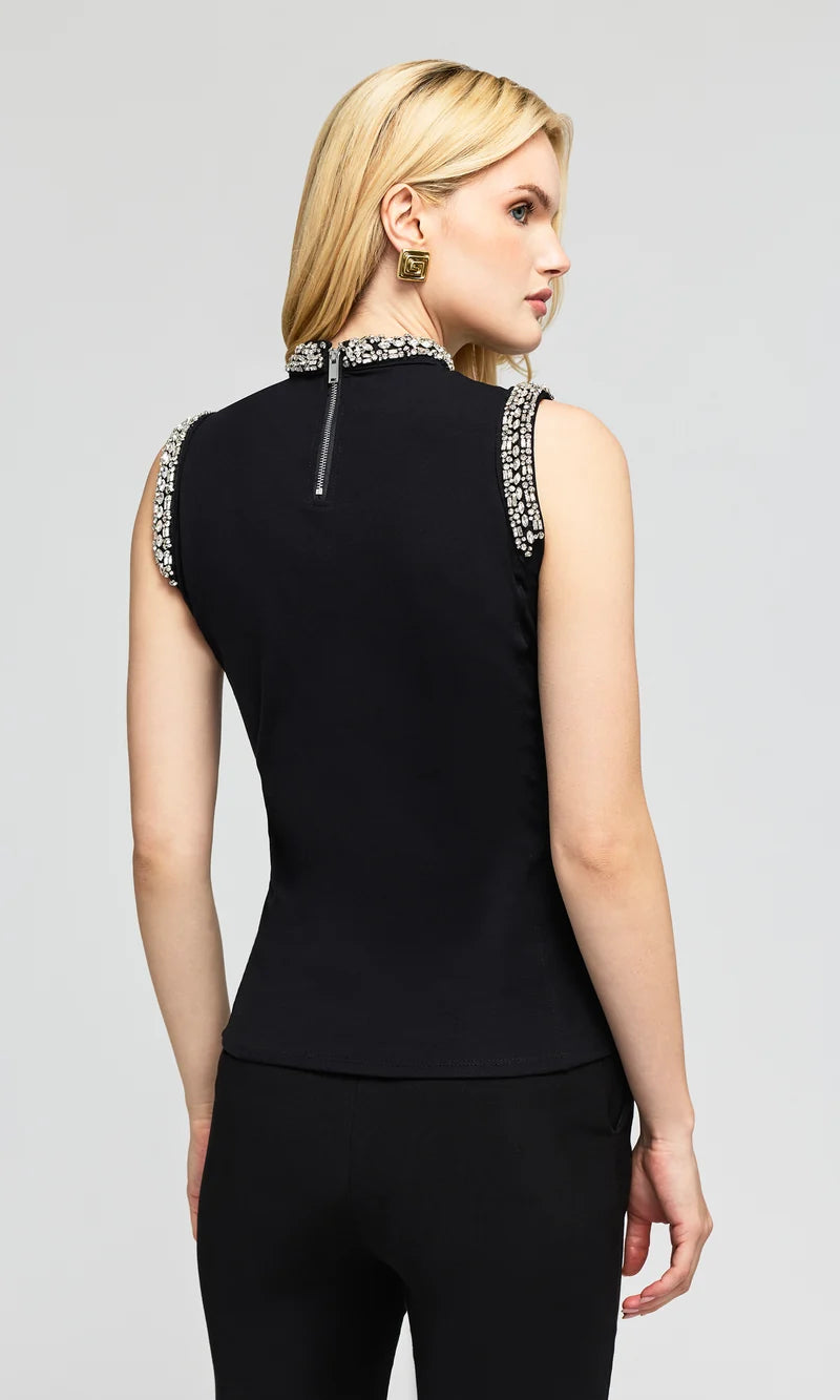 Lavinia Embellished Top - Black