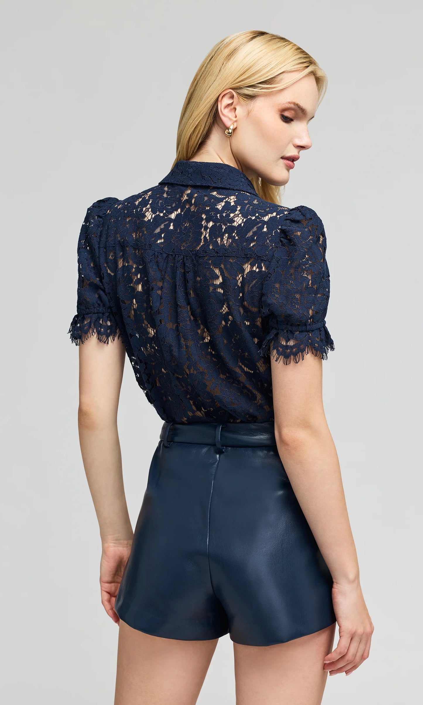 Mikaelle Lace Shirt - Peacock