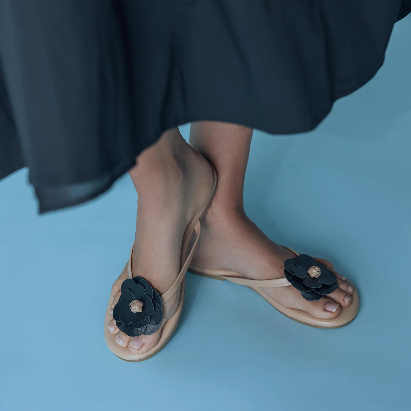 Valentina Sandal - Tan and Black