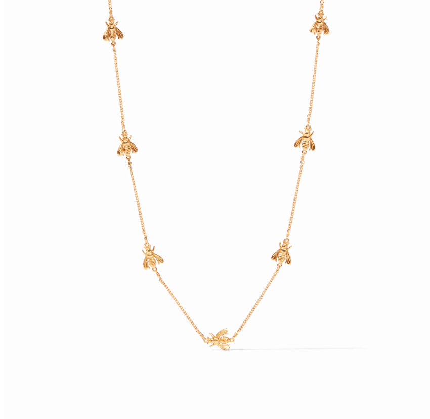 Bee Delicate Station Necklace - Gold