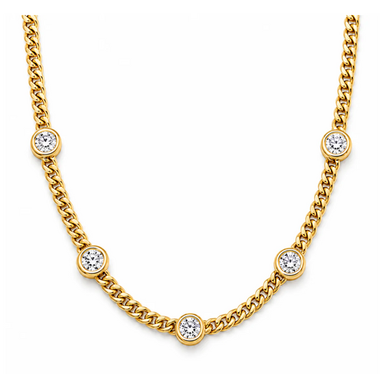 Ellery Bezel Necklace - Gold