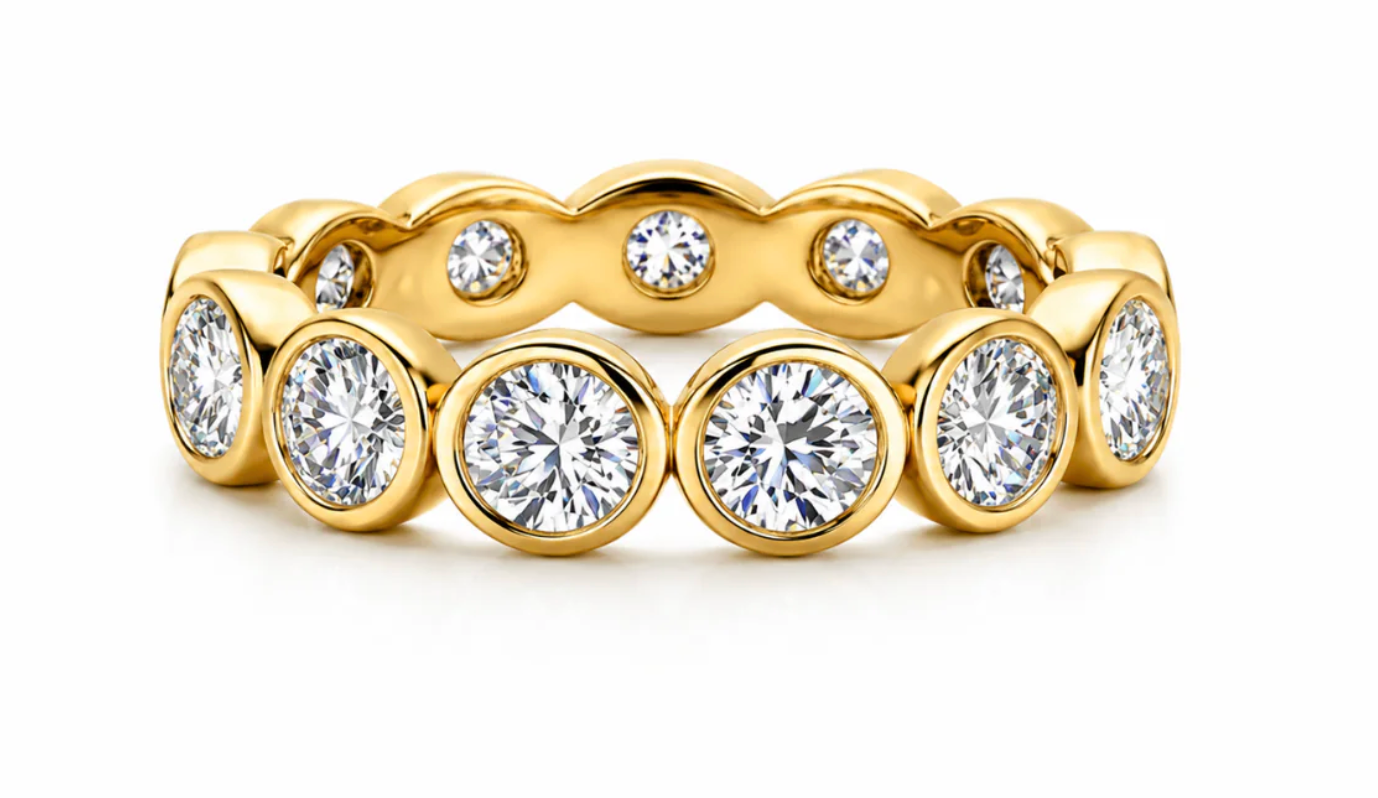 Maude Bezel Eternity Ring - Gold - 6