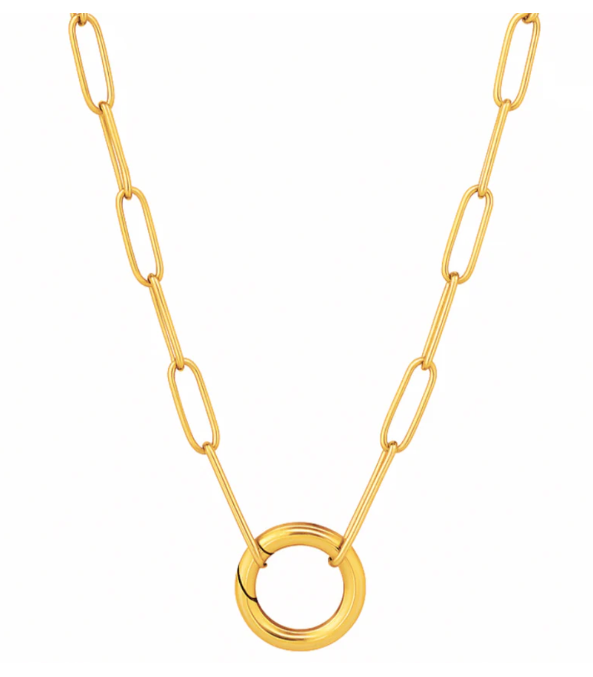 Margaret Paperclip Necklace - Gold