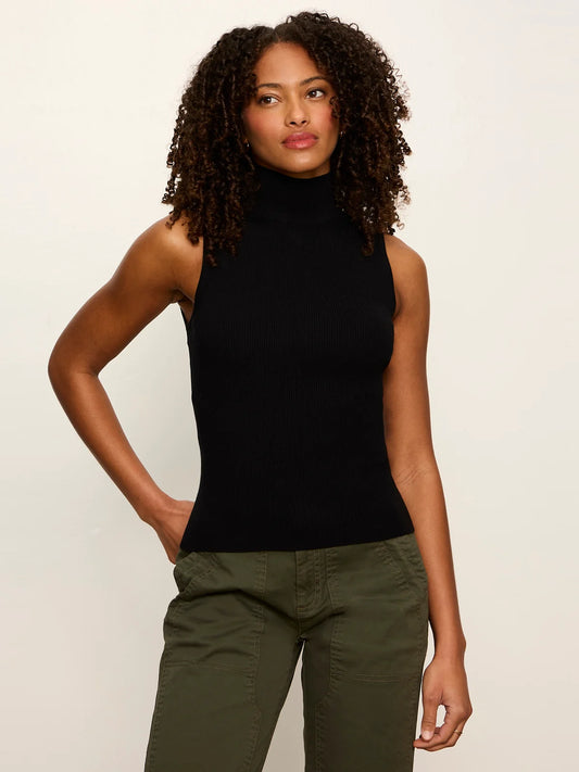 Nova Mock Neck Tank - Black