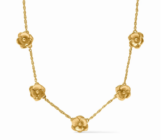 Bloom Delicate Station Necklace - Gold