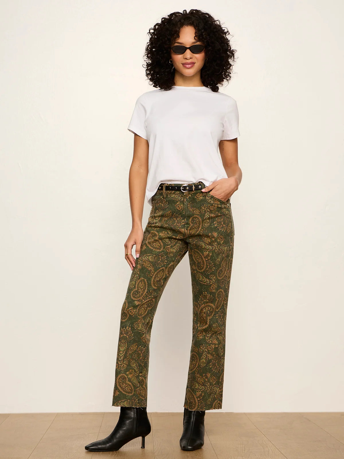 Cadence 90s Straight Crop - Washed Decoratif