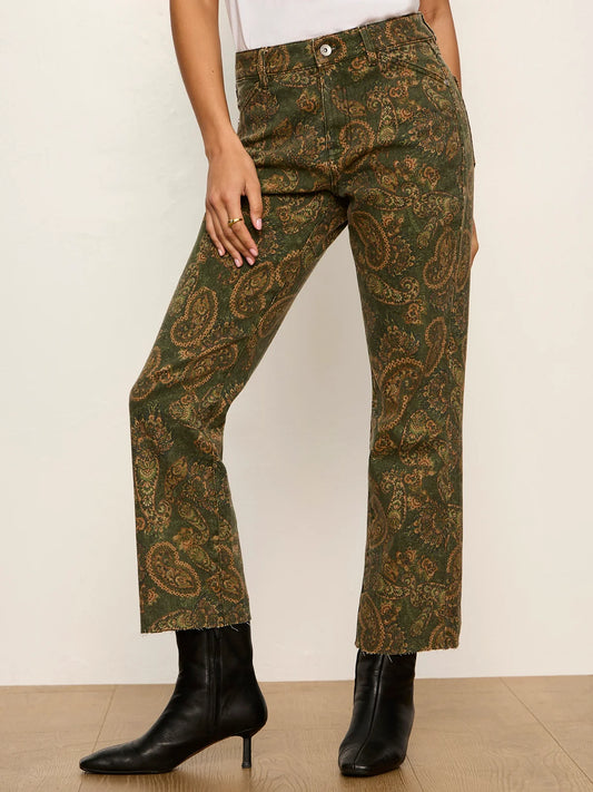 Cadence 90s Straight Crop - Washed Decoratif