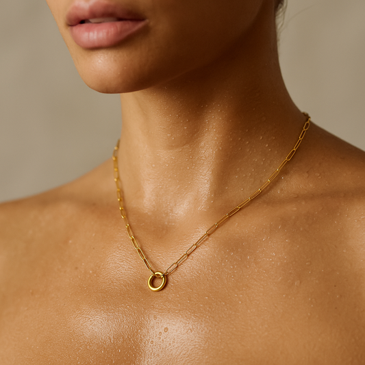 Margaret Paperclip Necklace - Gold