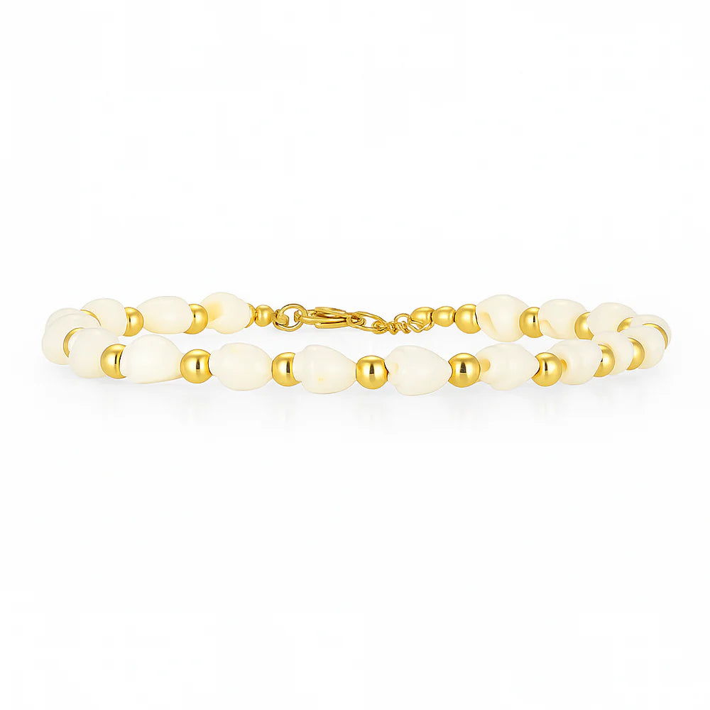 Regis Shell Anklet - Gold