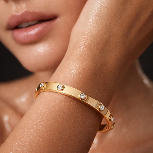 Nell Bezel Bracelet - Gold