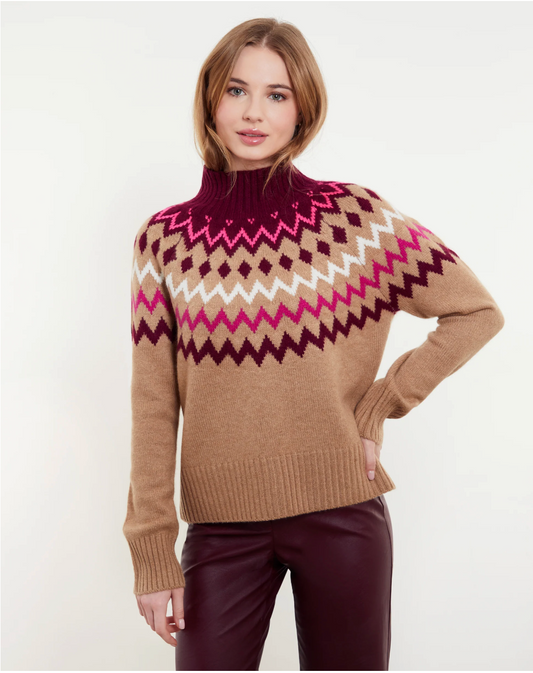 Sara Fairisle Mock Neck