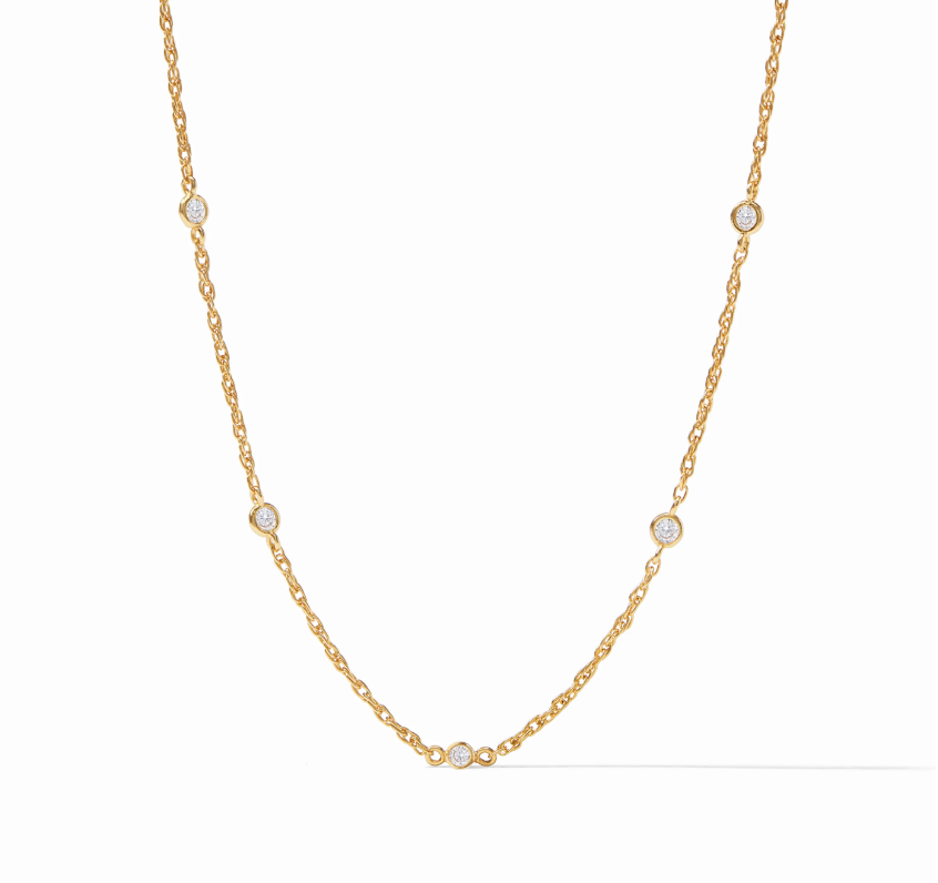 Celeste Delicate Station Necklace - Cubic Zirconia