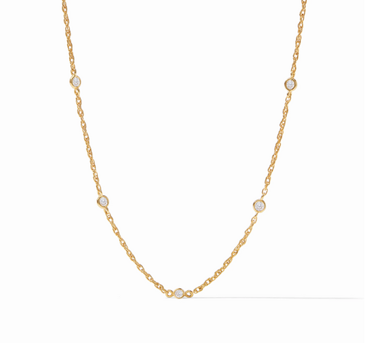 Celeste Delicate Station Necklace - Cubic Zirconia