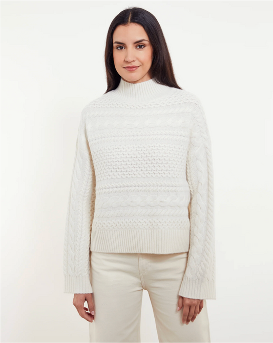 Misha Cable Mock Neck