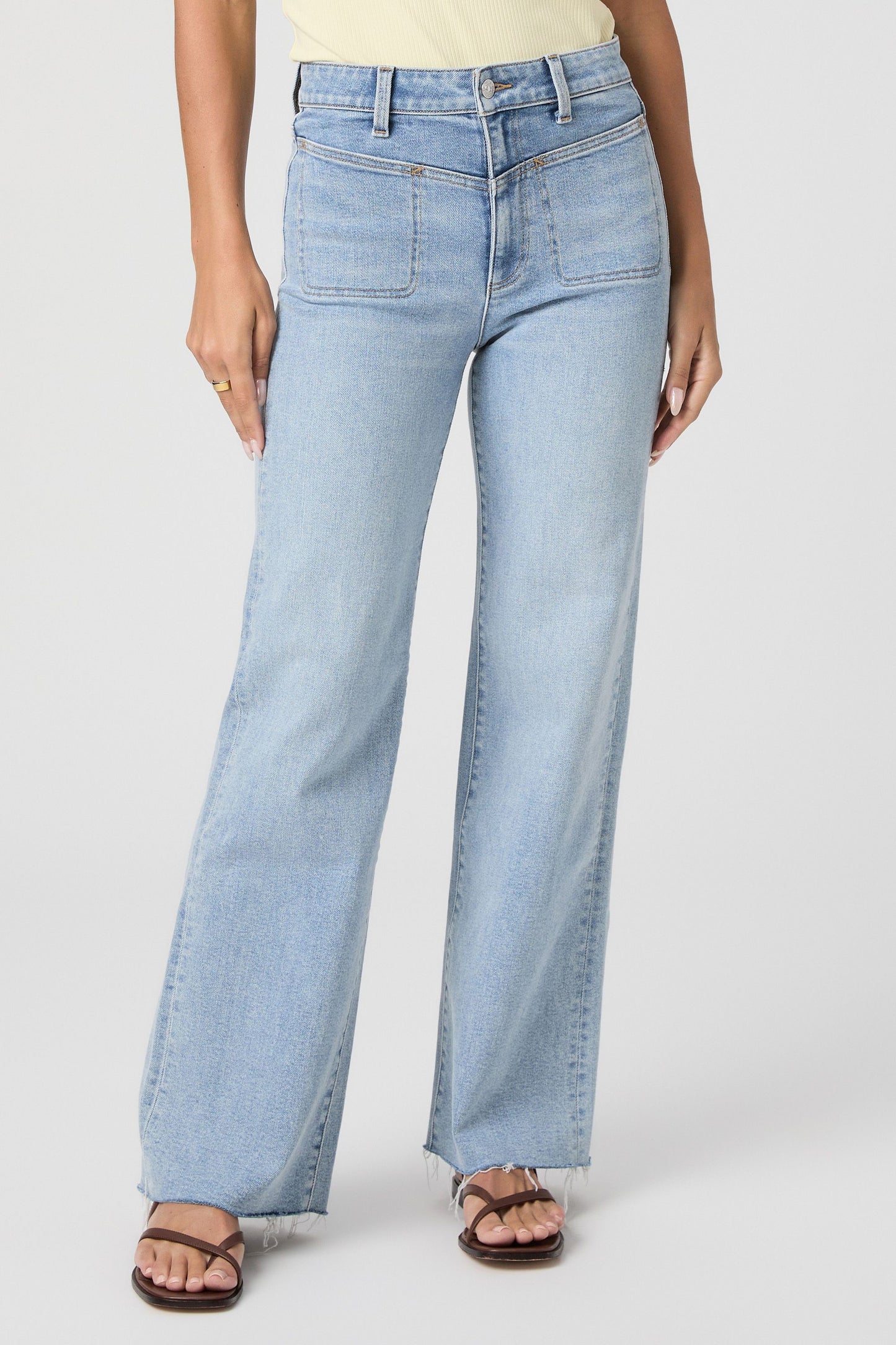 Anessa 31" W/ Front Yoke + Stitch Through Pockets + Raw Hem