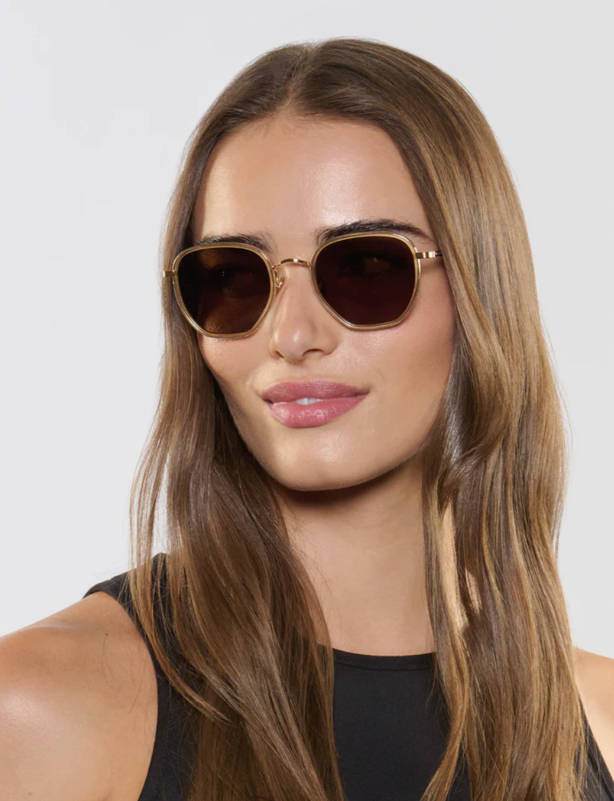 Pascal Sunglasses - 18K Titatium/Champagne/Rue Tortoise Polarized