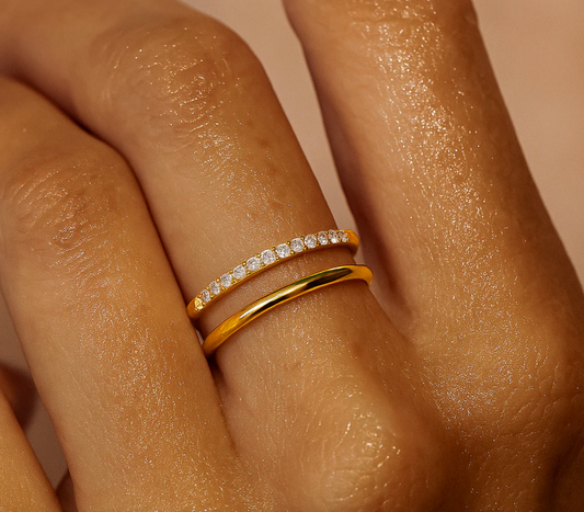 Tarryn Double Ring - Gold - 6