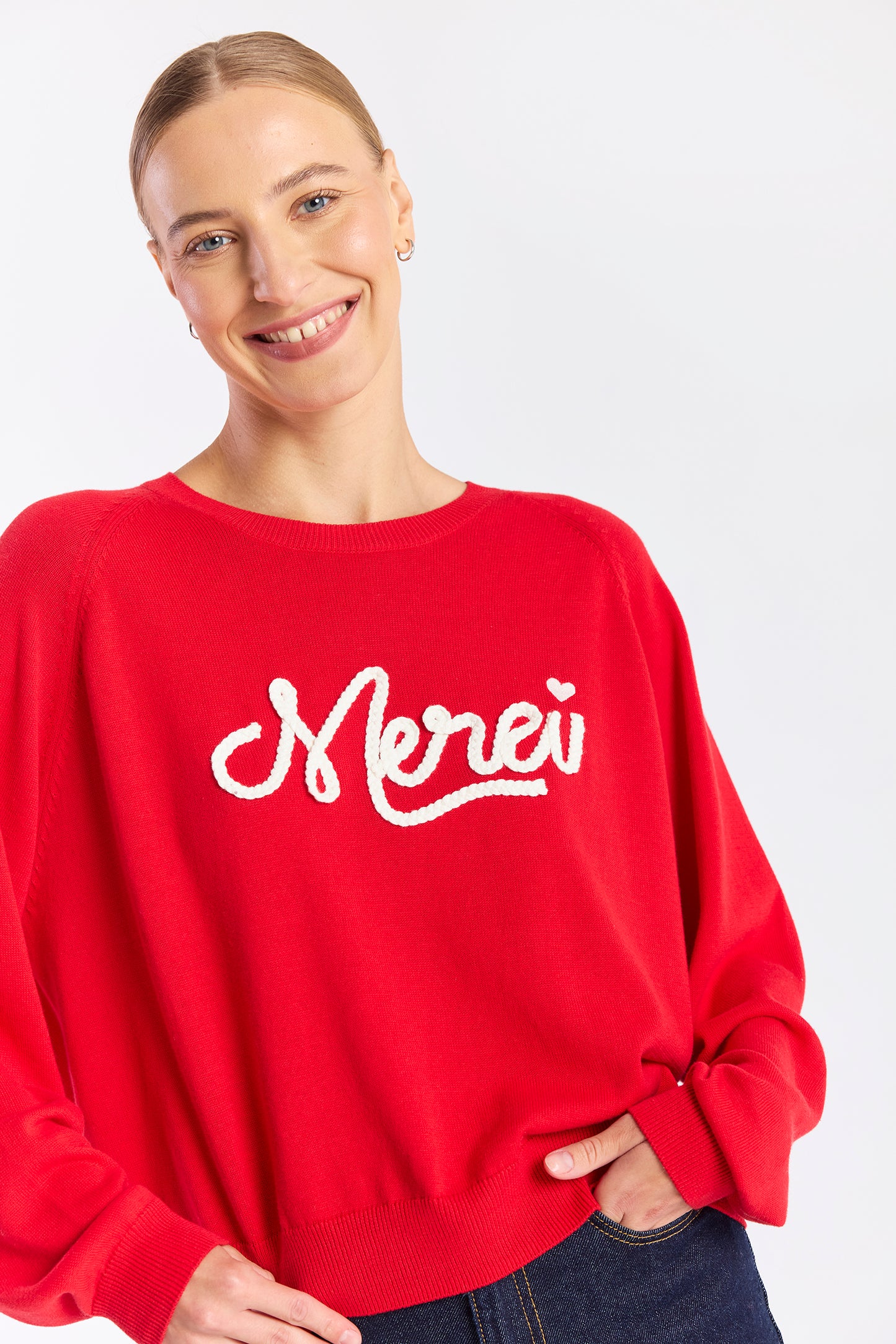 Merci Raglan Crew