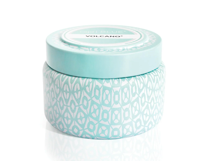 Volcano 8.5oz Aqua Printed Travel Tin