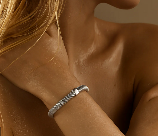 Wren Coil Bracelet - Silver