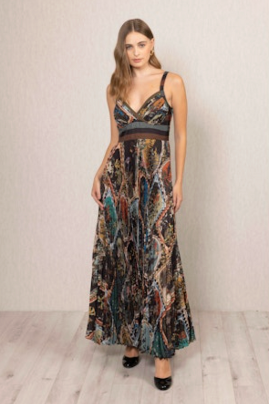 Everly Pleated Maxi Dress