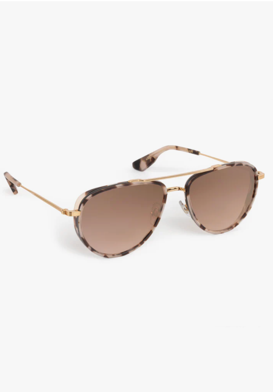 Coleman Sunglasses - 24K Matte Black/Matte Sunday Tortoise Mirrored
