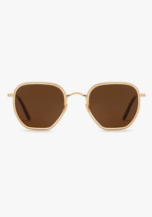 Pascal Sunglasses - 18K Titatium/Champagne/Rue Tortoise Polarized
