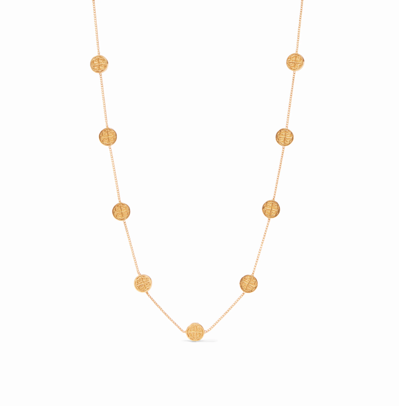 Valencia Delicate Station Necklace - Gold