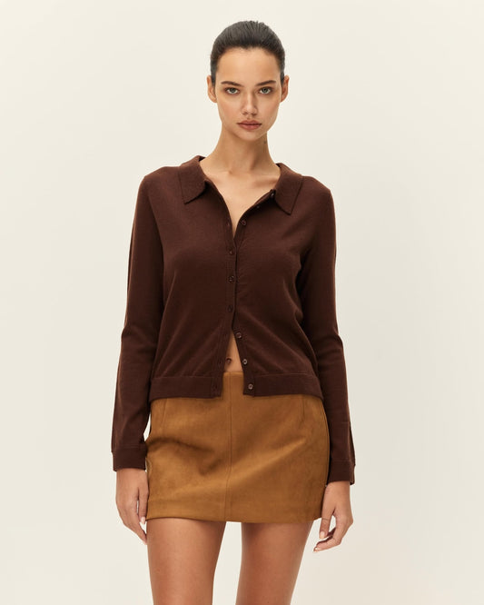 Margaux Knit Top - Chocolate