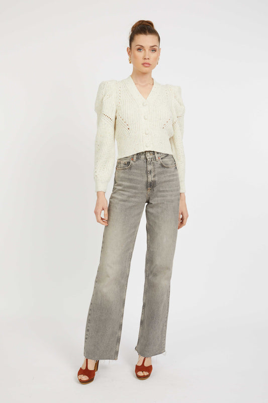 Audra Sweater in Antique White / Gray Morn