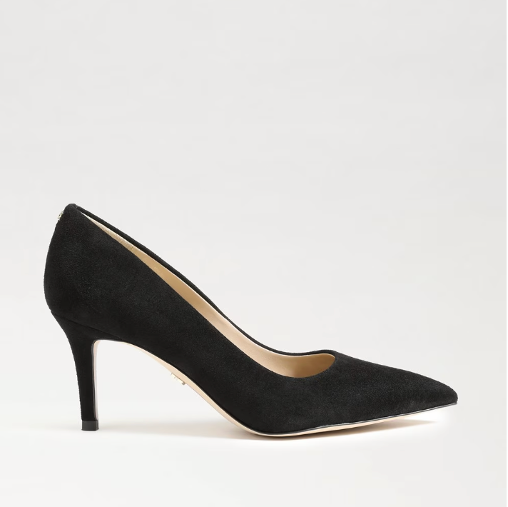 Vienna Pointed Toe Pump - Black Suede