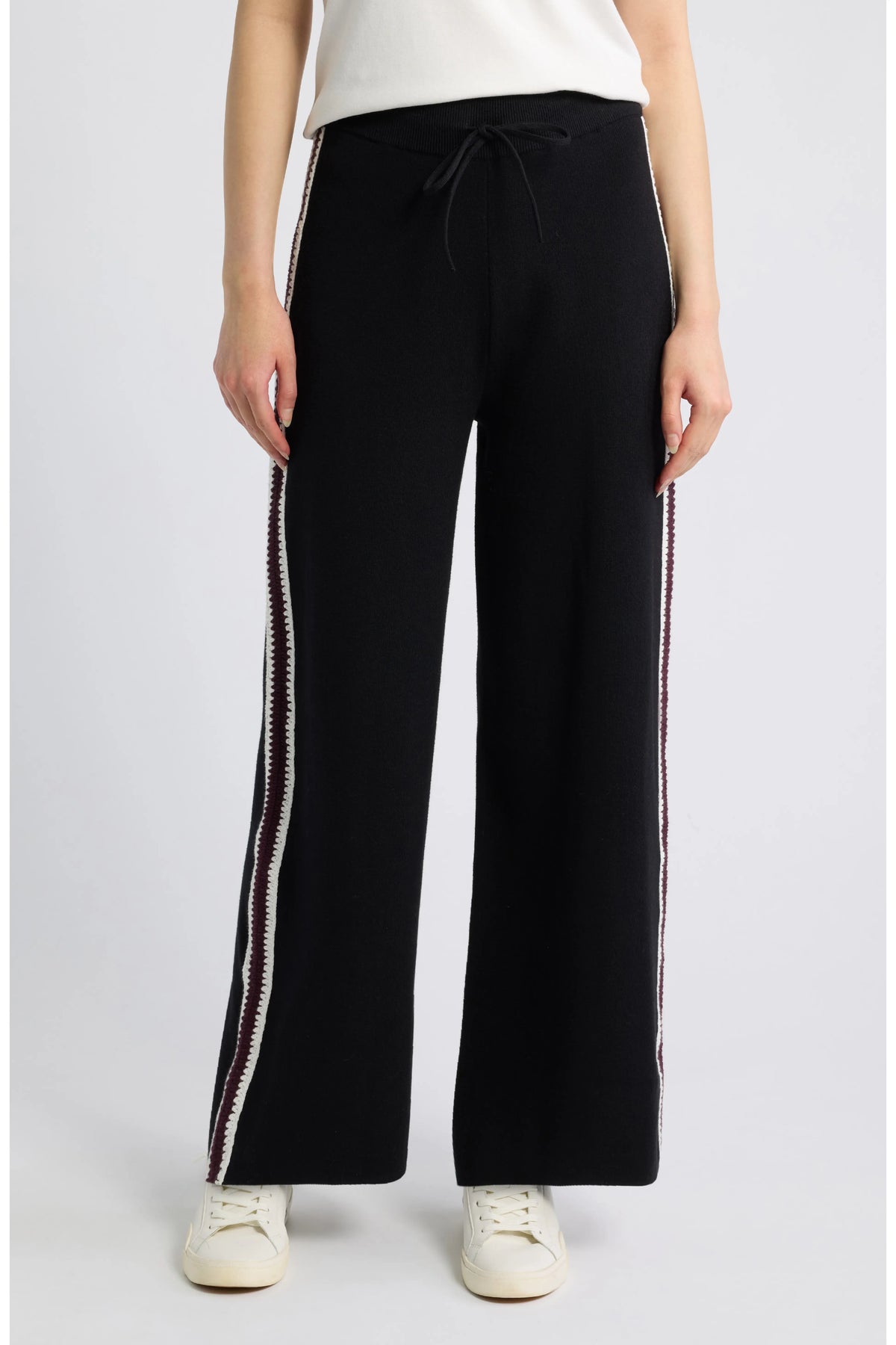 Tucker Pants - Black Merlot Stripe