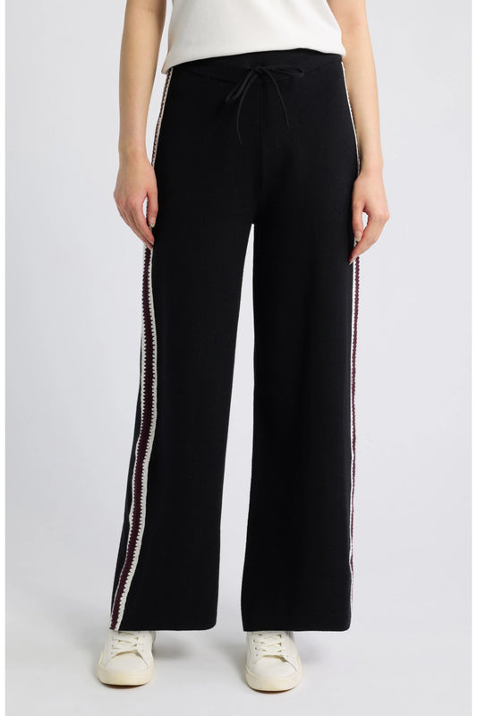 Tucker Pants - Black Merlot Stripe