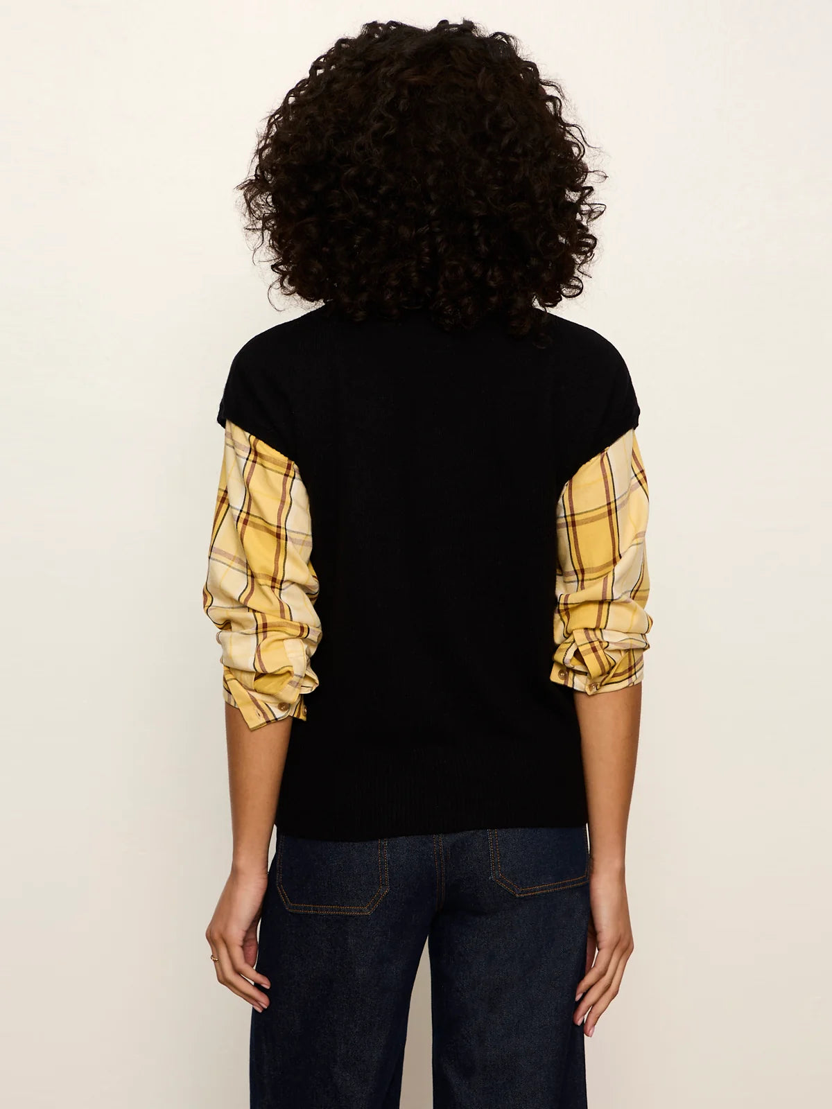 Mock Neck Sweater Shell - Black