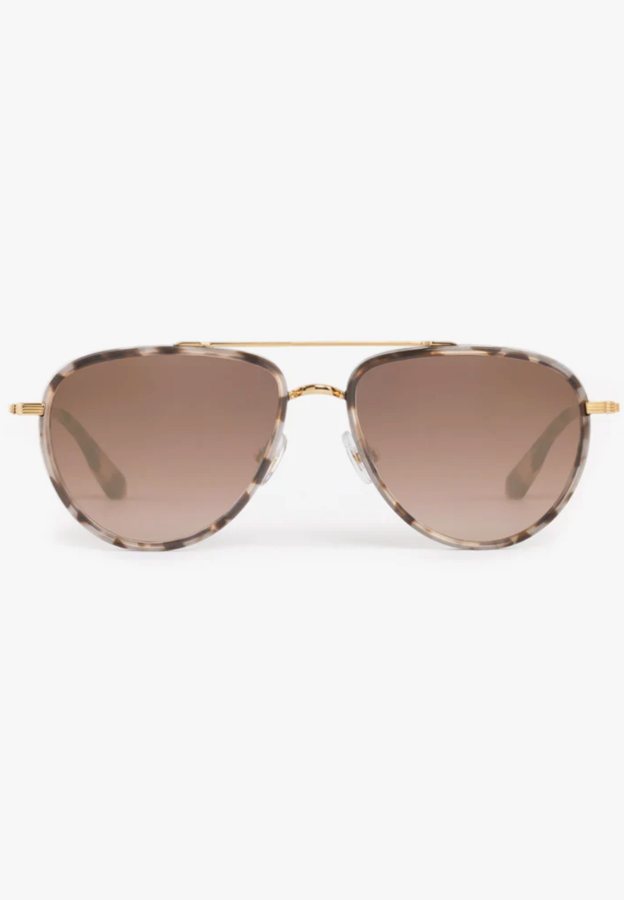 Coleman Sunglasses - 24K Matte Black/Matte Sunday Tortoise Mirrored
