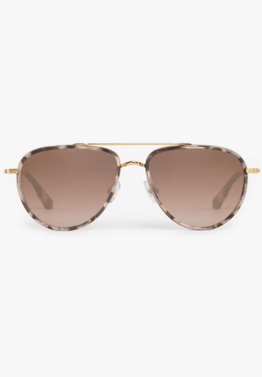 Coleman Sunglasses - 24K Matte Black/Matte Sunday Tortoise Mirrored