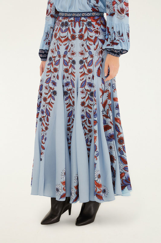 Marcelle Soft Blue Maxi Skirt
